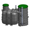 en vente Fosse Toutes Eaux – Monoblock-2-4 V3 Biorock – Avec Poste De Relevage – Capacité 4 E.H – 2000L 14