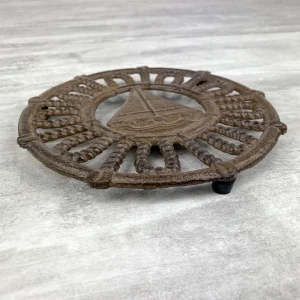Artif Dessous De Plat En Fonte Brun Foncé, Voilier Au Centre, Diam. 20 Cm, Sur Plot, Haut. 1,5 Cm mode pas cher 10