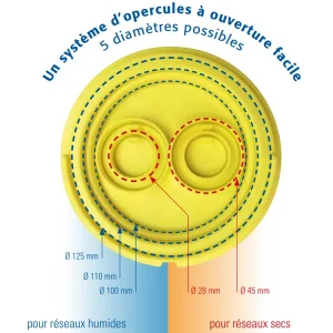mode Sebico Boîte Béton à Opercules EPERS CR30S Pour Eaux Pluviales Et Réseaux Secs 10