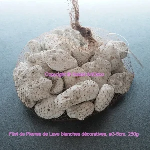 Livraison internationale Artif Filet De Pierres De Lave Blanches Décoratives, Diamètre 3-5 Cm, 250g 6