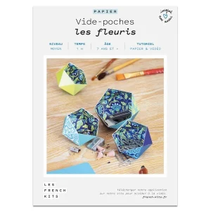 FRENCH’KITS French Kits Papier – Vide-poches Les Fleuris – 4 Pcs vente en ligne pas cher 8