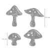 Artif Lot De 16 Petits Champignons En Feutrine Grise, Dim. 3,3 à 5,5 Cm, à épandre, Scrapbooking nouveau produit 5