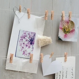 Doge Lot De 96 Minis Pinces à Linge En Bois Brut, Non Teinté, Long. 3,5 Cm, à Customiser soldes pas cher 10