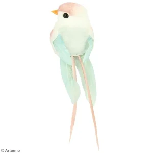 ﻿soldes Artemio Oiseaux Colorés Sur Pince – Plumes – Love Story – 6 Pcs 12