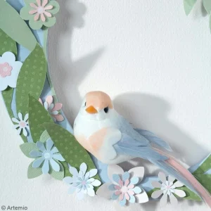 ﻿soldes Artemio Oiseaux Colorés Sur Pince – Plumes – Love Story – 6 Pcs 18